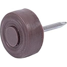 Aydenstore Çivili Masa Zemin Koruyucu Plastik Ayak Kahve 25'li Çap 16 mm