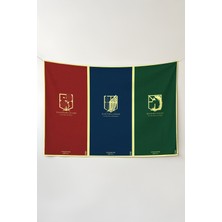 Charmbi Attack On Titan Duvar Örtüsü – Çok Renkli Anime Temalı Kumaş Oda Dekoru Tapestry