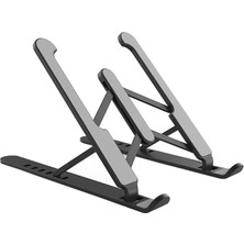 Etashop Katlanabilir Ergonomik Laptop Standı 9",15.6"notebook Tablet Uyumlu Ayarlanabilir Yükseklik Siyah