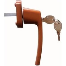 Aydenstore Std Anahtarlı Kilitlenebilir Alüminyum Pvc Pimapen Kolu (Açık Kahve-Altınmeşe)