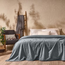 Dinarsu Sherpa Çift Kişilik Battaniye - Gri - 180X220 cm