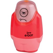 Aydenstore E-Bot Silgili Kalemtıraş Fosforlu Kırmızı 4lu Set