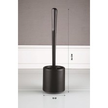 Aydenstore Silikon Wc Tuvalet Banyo Fırçası Klozet Fırçası Oval Siyah