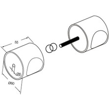 Aydenstore Metal Topuz Kol Cam Kapı Kolu