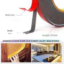 Aydenstore Çift Taraflı Bant, Ağır Hizmet Tipi Çift Taraflı Yapışkan Bant, Çıkarılabilir Duvar Bandı Süper Güçlü Köpük, Iç ve Dış Mekan Kullanımı Için Çift Taraflı Montaj Bandı