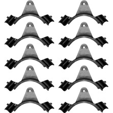 Aydenstore Highcraft PXBND12-10 Pex Viraj Desteği 1/2 Inç, Duvara Monte Boru Askısı 90 Derece Tırnak Plakası, Polietilen (10'lu Paket), Siyah