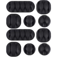 Aydenstore Monte Lua Kablo Klipsi Düzenleyici, 10'lu Kablo Düzenleyici, Ev, Araç, Ofis Için Masa Altı Kablo Yönetimi, Duvar, Yüzey Için Kalıntı Bırakmayan Yapışkan, Şarj Kablosu Düzenleyici,