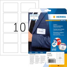 Aydenstore Herma 4587 Isim Etiketi Çıkarılabilir, 10 Yaprak, 80 x 50 Mm, A4 Başına 10, 100 Adet, Kendinden Yapışkanlı, Yazdırılabilir, Asetat Ipek, Beyaz