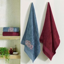 Aydenstore Bambu South Hamam Seti Bordo 4'lü Set