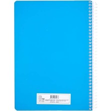 Aydenstore Pruva A4 Pet Spiralli Karton Kapaklı Defter 144 Yaprak - Kareli - Mavi