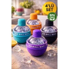 Bpa Içermez Dev Buz Topu Kalıbı 4’lü Set | Büyük Yuvarlak Ice Ball Maker