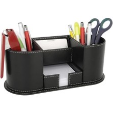 Aydenstore Çok Bölmeli Deri Kalemlik, Siyah