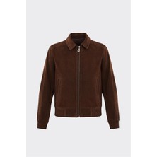 Elle Kahve Deri Erkek Ceket