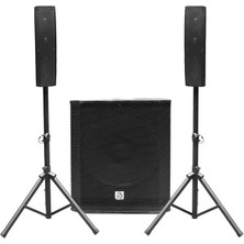 HypAirs Shile PRZZ12A Aktif Ses Sistemi 15" Subwoofer 2 Adet Satellite Stand Hoparlör 350W Rms, Mdf Kasa, B