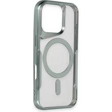 Pazarcan Iphone 16 Plus Kılıf Boyi Magsafe Silikon Kapak - Titan Gri