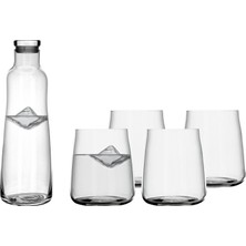 Aydenstore Glas Krystal Zero Sürahi Seti, 5 Parça, Şeffaf