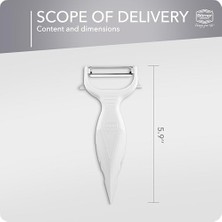 Aydenstore Börner 6 Başlıklı Beyaz Garnitür Soyacak Seti