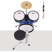 Aydenstore CD300X-BL Akustik Çocuk Baterisi Davulu Seti 5-14 Yaş Için Full Set