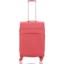 Mçs Baggaj Özel Üretim Ithal Seri Süper Hafif ve Lüx Kapağı Körüklü 360C° Döner 4 Çift Teker Kumaş Valiz