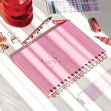 Aydenstore A5 Spiralli Sert Kapak Noktalı Tarihsiz Not Defteri Şeker Pembe