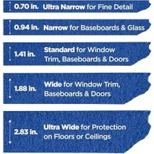 Aydenstore Mavi 2090-24EC3 Orijinal Çok Yüzeyli Boyacı Bandı, 2,4 cm Genişlik, Mavi