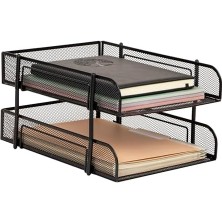 Aydenstore Reader 2'li Paket Dosya Klasörü, 2 Parça, Istiflenebilir, Siyah