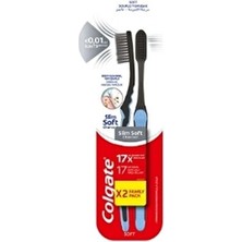 Colgate Mikro İnce Siyah Diş Fırçası 1+1 1 Adet Yumuşak Kıllar ile Hassas Temizlik