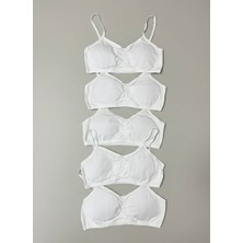 Matilda Luxxa 5’li Set Kız Çocuk Beyaz Pamuklu Büstiyer - 13/14 Yaş