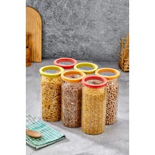 Cooker 6'lı 1,4 Litre Cam Kapaklı 22,5 cm Borosilikat Cam Kavanoz Seti CKR3817