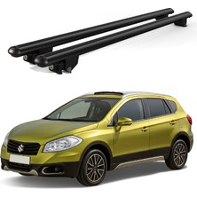 Today Auto Kanca Suziki Sx4 S-Cross (2013 ve Sonrası) Uyumlu Siyah Kilitli Ara Atkı 110CM Port Bagaj Tavan Barı