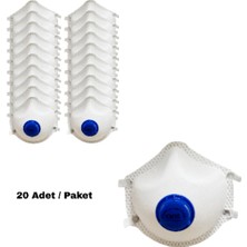 Labbakkal Toz Maskesi Ffp2 - Ventilli Filtreli Solunum Maskesi 20 Adet