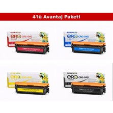 Ero Print Canon 040 İçin 4 Renk Çipli Muadil Toner Set
