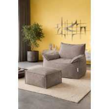 Homedius Notre Kadife Koltuk Puf Set