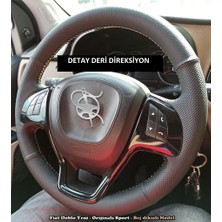 İskender Oto Aksesuar Direksiyon Klıfı Fiat DOBLO - Fiorino 2015 - 2023 Sport Siyah Dikişli KENDİ FABRİKASYON DERİSİ SÖKÜLMEDEN YAPILIR Detay deri direksiyon