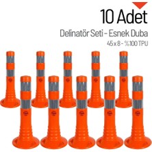 10`lu Delinatör Set 45 x 8 cm %100 TPU, Esnek Duba