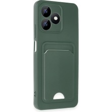 Pazarcan Realme Note 50 4g Kılıf Kelvin Kartvizitli Silikon - Koyu Yeşil