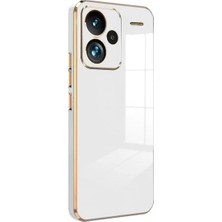 Pazarcan Redmi Note 13 Pro Plus Kılıf Volet Silikon - Beyaz