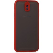 Pazarcan Samsung Galaxy J7 Pro / J730 Kılıf Montreal Silikon Kapak - Kırmızı