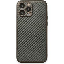 Pazarcan Iphone 13 Pro Max Kılıf Coco Karbon Silikon - Füme