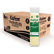 Kafem Bambu Çöp Şiş 30 cm 3 mm 100 Lü x 100 Paket (Koli)