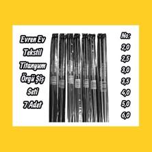 Evren Ev Tekstil Titanyum Örgü Şiş Seti 2,0/2,5/3,0/3,5/4,0/5,0/6,0/ Toplam 7 ADET