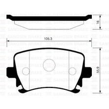 SANGSIN Sangsın SP2099 - Arka Fren Balata Vw Passat. Cc. Caddy. Golf5. Golf6. Jetta / Audı A3. A6 / Seat Leon / Skoda Octavıa . Superb 04-