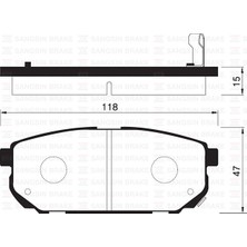 SANGSIN Sangsın SP1154 - Arka Fren Balata Kıa Sorento 2.5l D4CB Crdi 02-