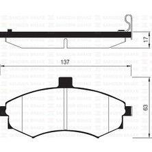 SANGSIN Sangsın SP1152 - Ön Fren Balata Hyundaı Matrıx 1.5l D4FA Crdi Dizel 05- / Elantra 1.6l Benzinli 01-03 - Tepeli Tip