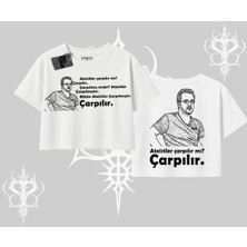 Çarpılır Mı? Çarpılmıştır. Oversize Crop Tshirt