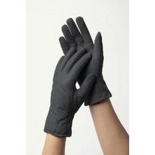 Robanu Kadın Füme Dokunmatik Ekran Özellikli Kapitone Desenli Kışlık Süet Eldiven