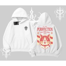 Live Nine Lives Kedi Tasarımlı Kapşonlu Sweatshirt