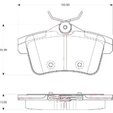 SANGSIN Sangsın SP1881 - Arka Fren Balatası Peugeot P3008 09 16 P5008 09 17 P508 10 18 P308 Gtı-Rzc 10 14 Cıtroen C4 09 16 Ds4-Ds5 11 15