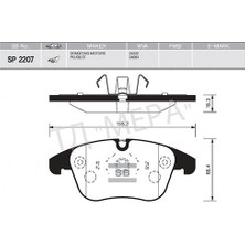 SANGSIN Sangsın SP2207 - Ön Fren Balata Cıtroen C5 08- / Peugeot 407. 508 09- / Jaguar S-Type 99-07 / Xf 08-