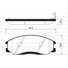 SANGSIN Sangsın SP1115 - Ön Fren Balata Hyundaı Starex 2.5l D4CB Libero 01- / Santafe 2.0l D4EA Crdi 01-05 / Ssangyong Actyon. Kyron 2.0l Xdi 4×4 06- / Rexton 2.7l Xdi 4×4 04- Şimli